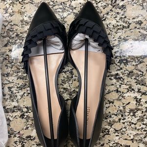 Nine West Black Leather Flats